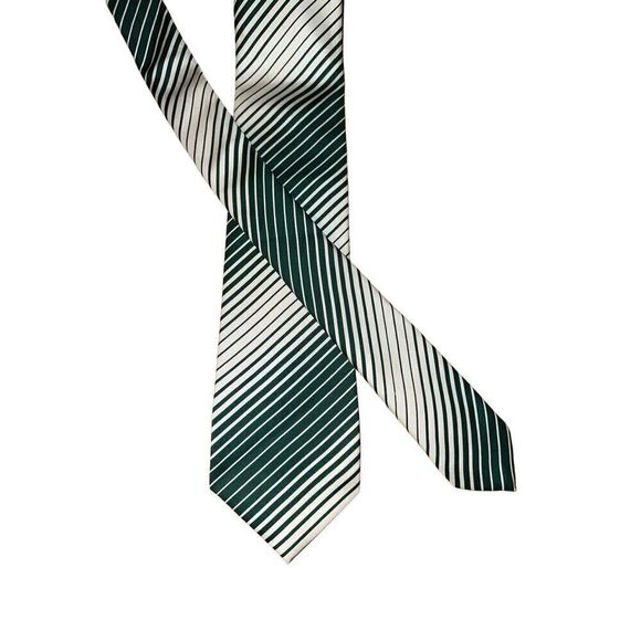 Turnbull & Asser Racing Green & Off White 100% Handmade Neck Tie - Picture 1 of 5